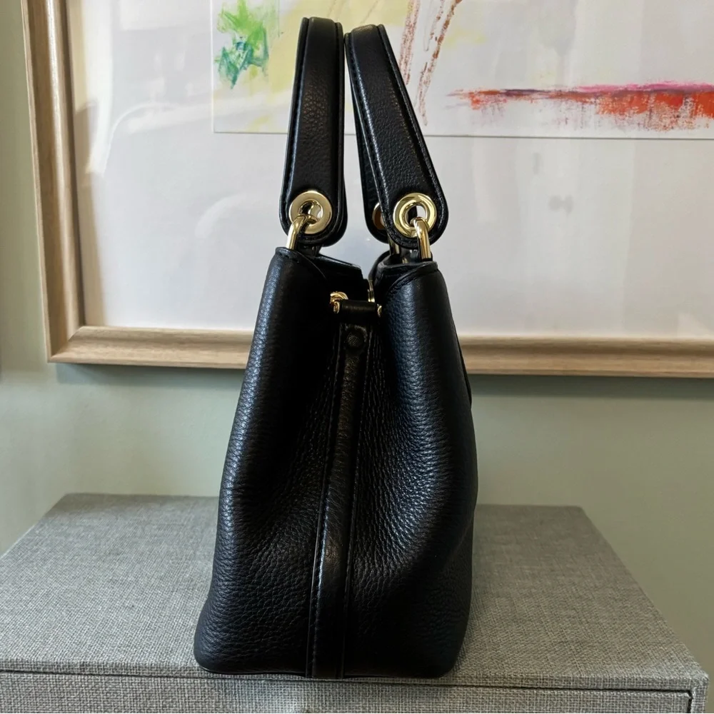 Michael Kors Black Pebbled Leather Handbag - Picture 2 of 5